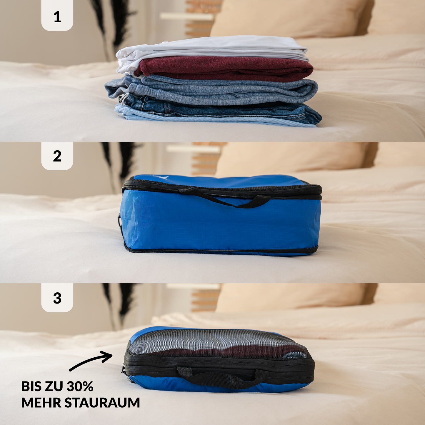 Komprimierbare Packtaschen 5er Set